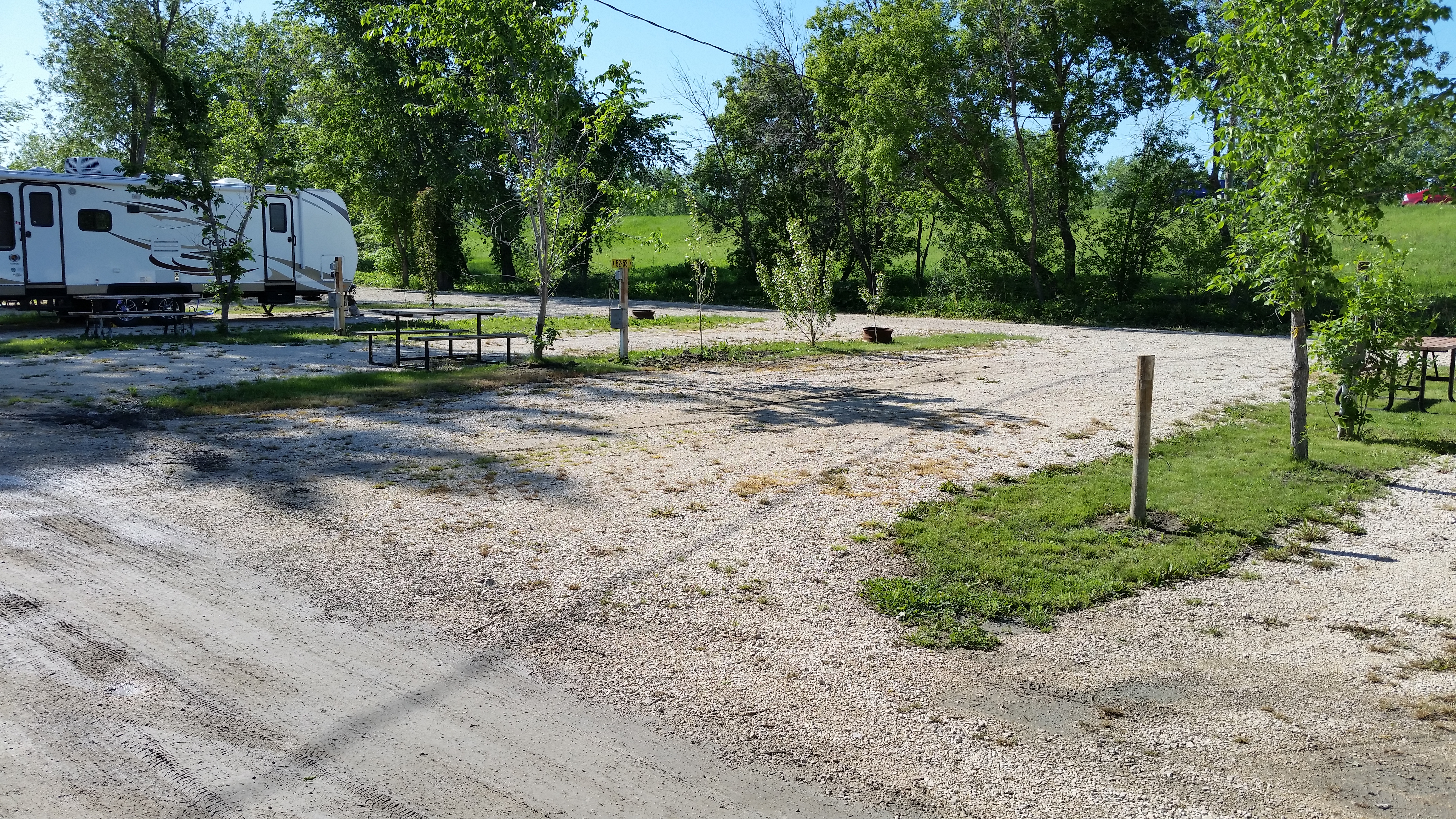 30 Amp. water and electric pull-thru sites