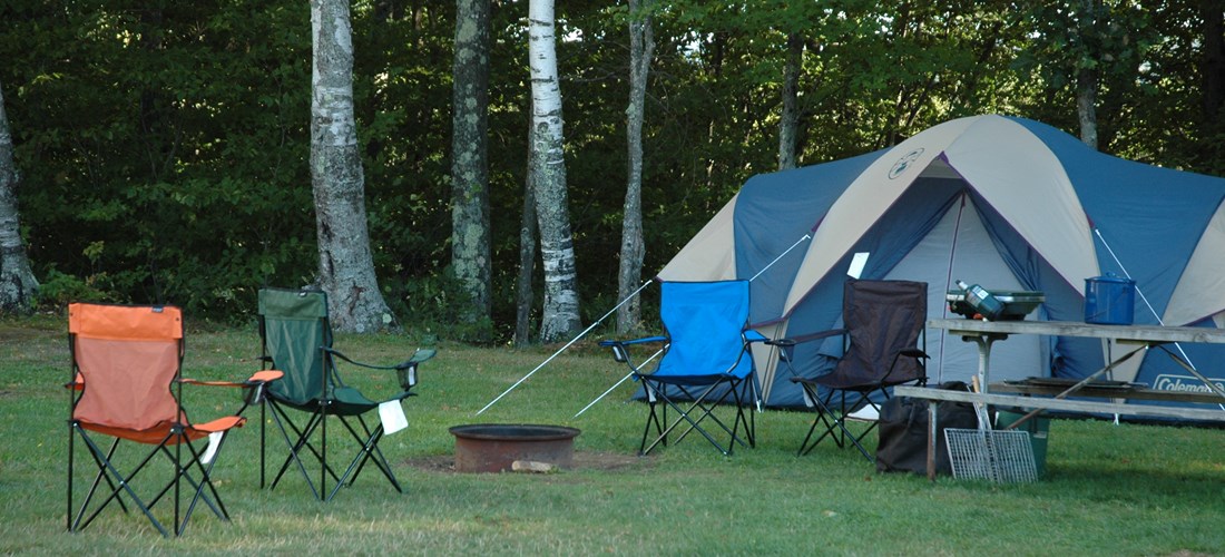 Grassy tenting sites