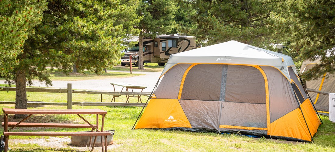 Tent Camping Near West Gate Yellowstone National Park KOA