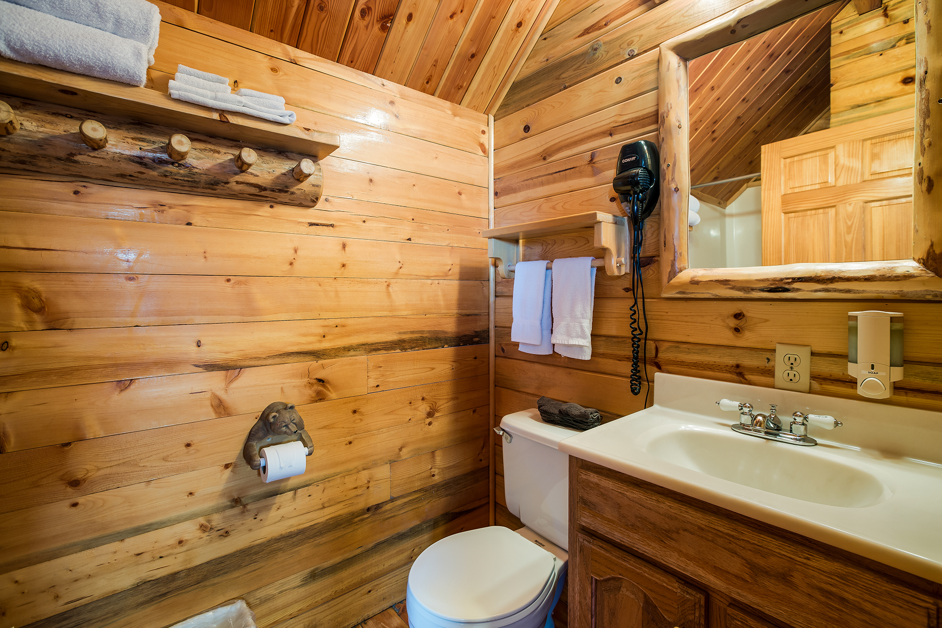 DC506 - Deluxe Cabin, 2 Bedroom Queen Bed (Full Bath with Shower) – Sleeps 4