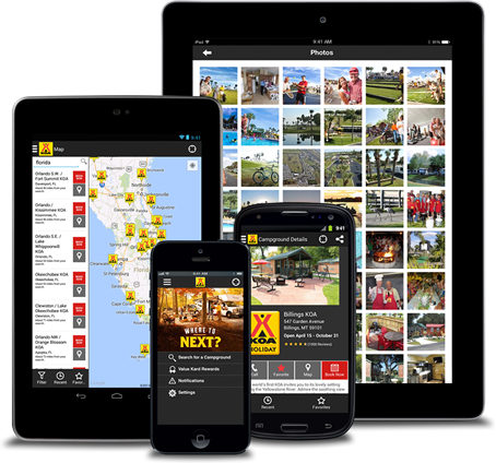 KOA app on iOS and Android Devices KOA app on iOS and Android Devices
