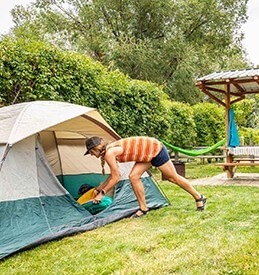Premium tent site